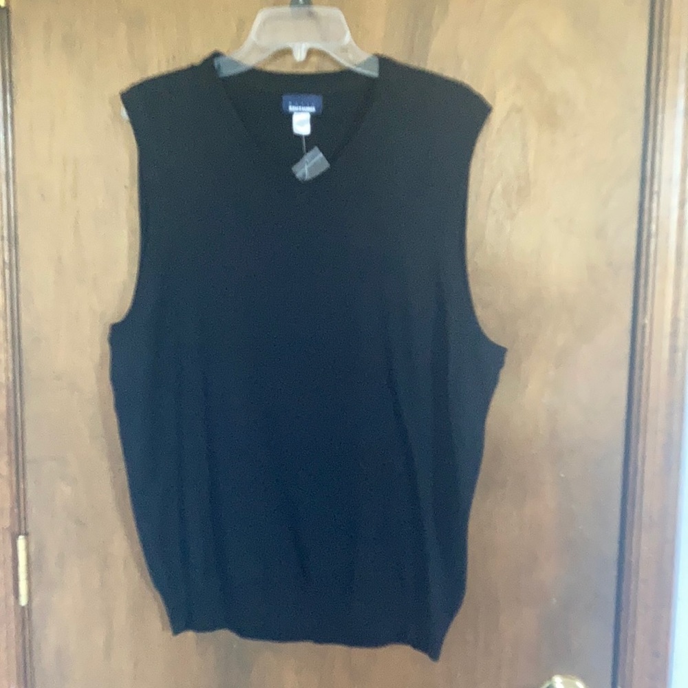 Basic editions sweater vest black pullover lightw… - image 7